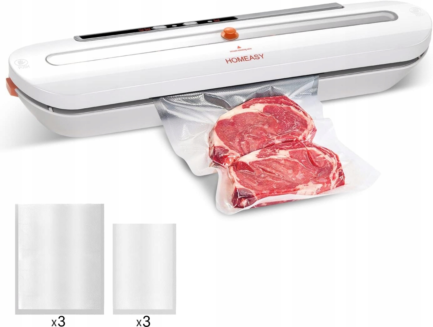 Homeasy Vakuová svářečka suchých potravin, bez Bpa, bílá