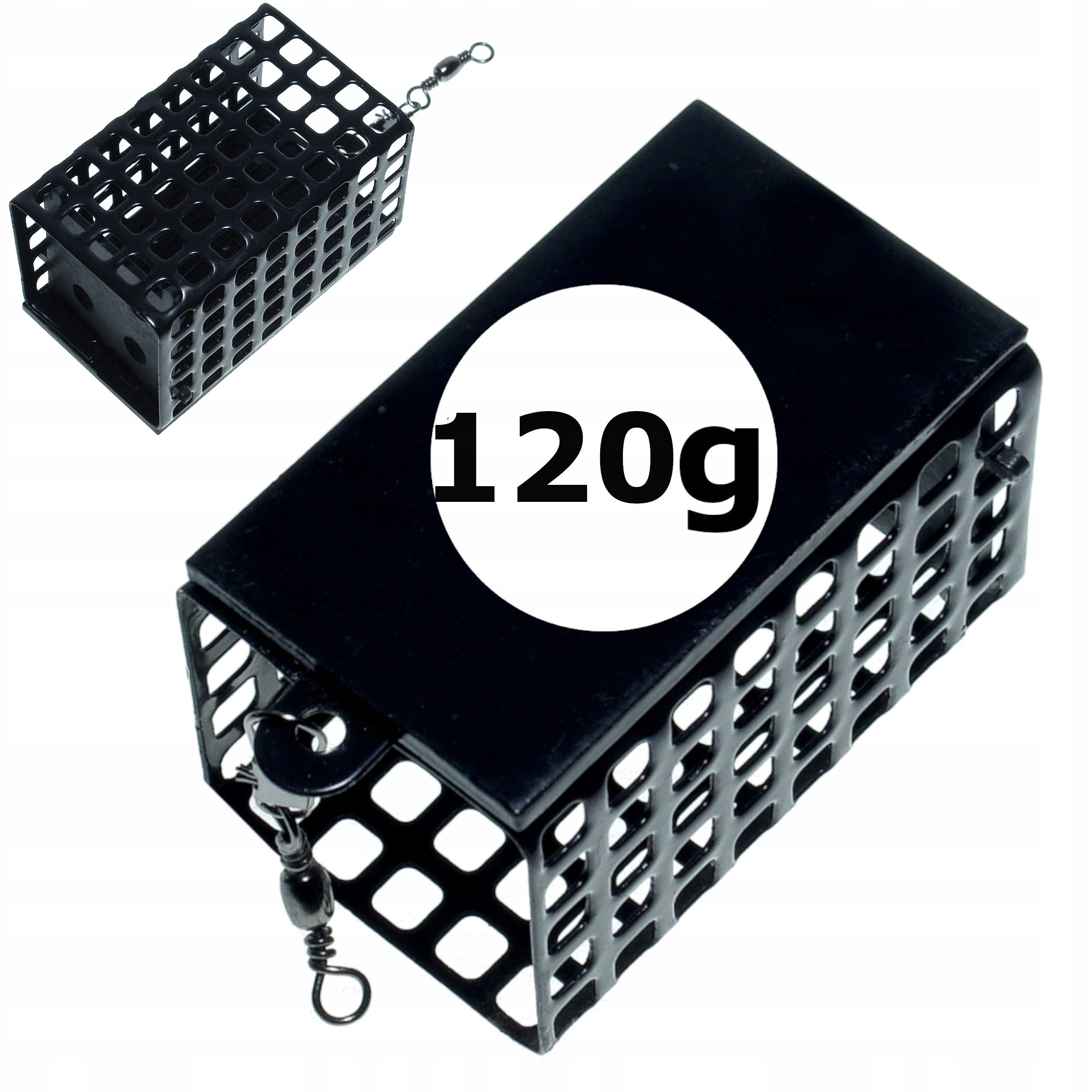 

Koszyk koszyczek zanętowy z dnem 120g z krętlikiem