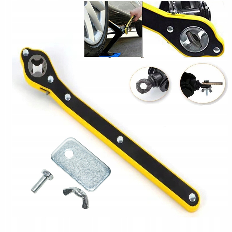 Klucz z grzechotką mechanika podnośników samochodowych+adapter