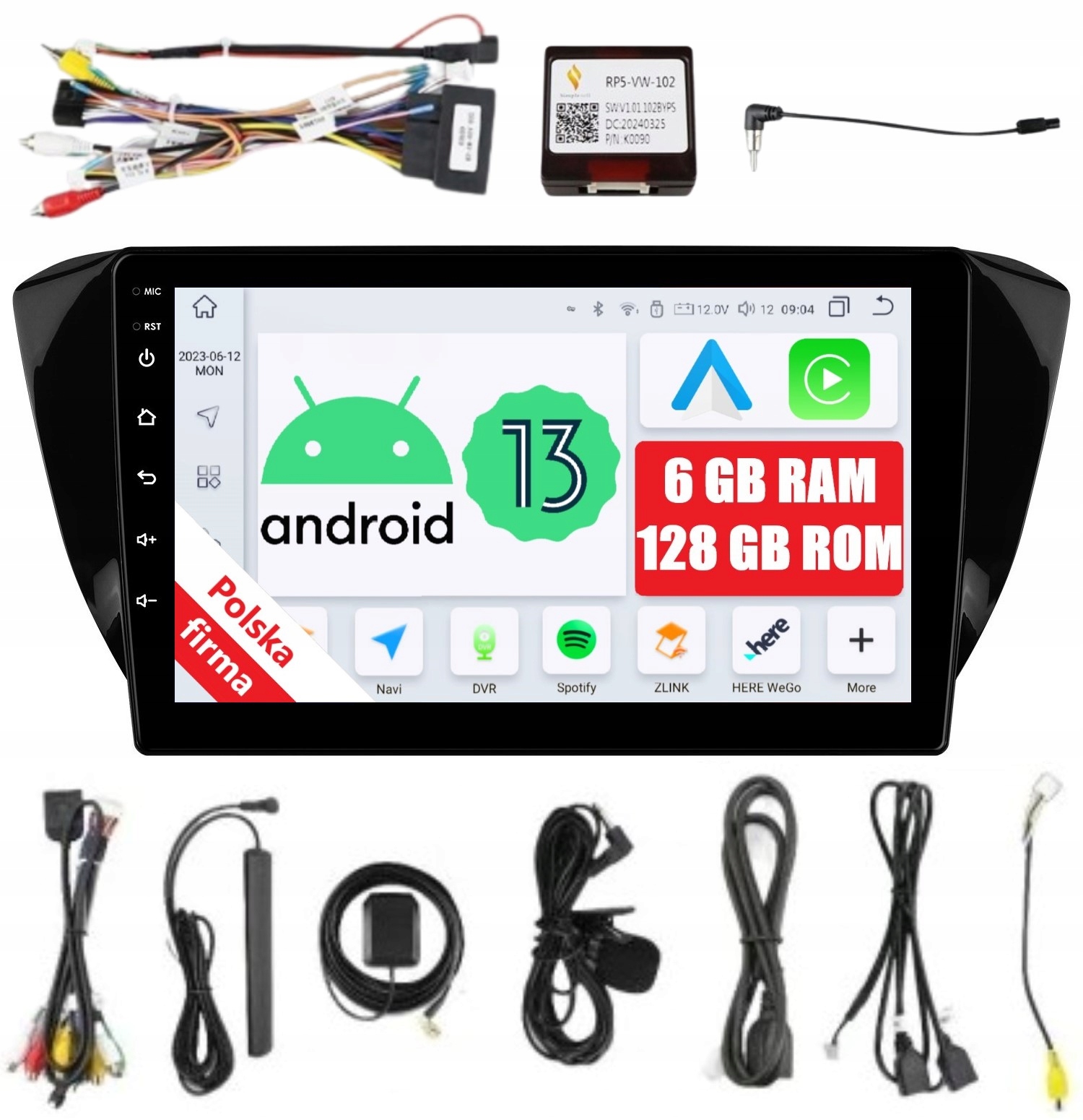 Rádio 2DIN Navigácia Android Škoda Superb III 3 6/128 Gb Dsp Carplay Lte