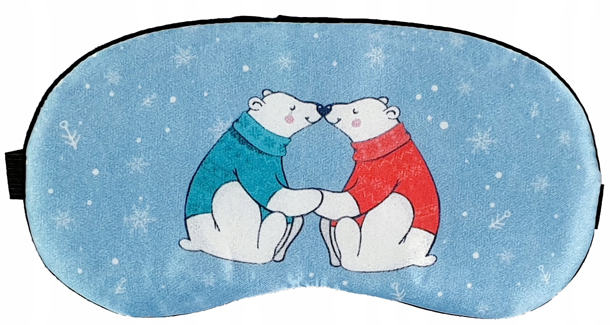 

Opaska Na Oczy Do Spania Maska Satyna Miś Polarny