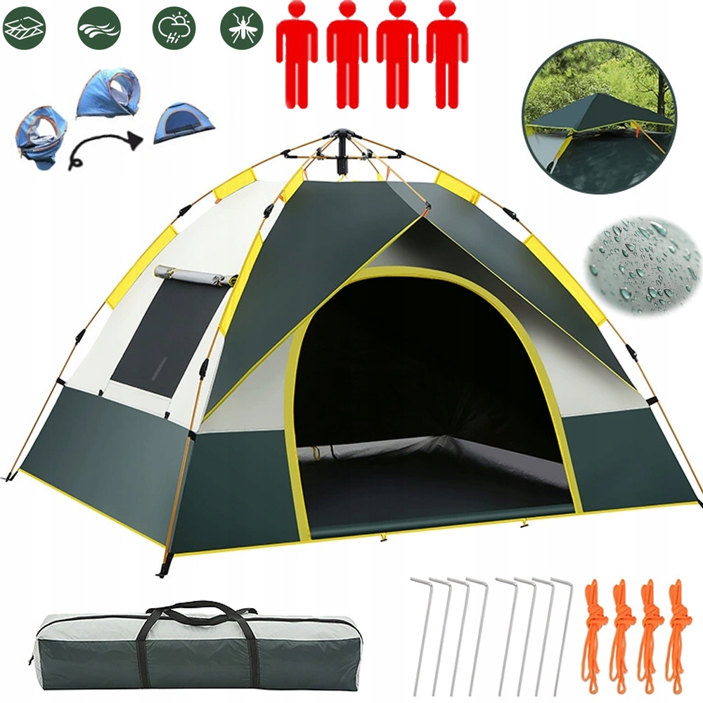 Automatický Stan Samorozkládací Popup 3-4 Osoby IP67