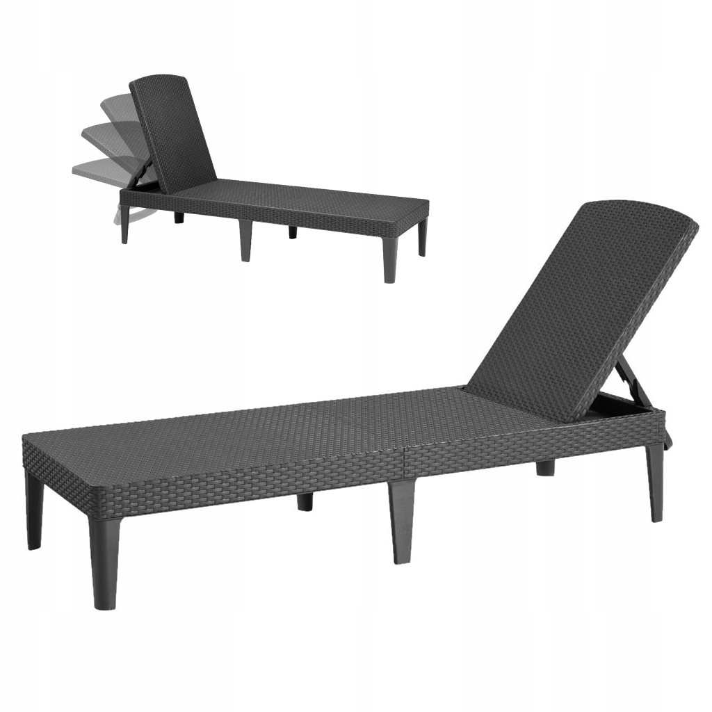 Záhradné ležadlo, záhradná posteľ 188x58 cm, nastavenie operadla