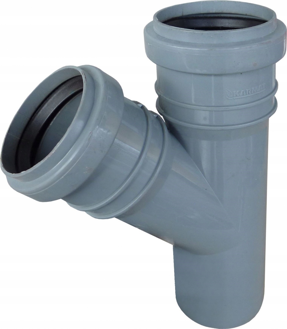 

Trójnik szary fi50x 50/ 45st.