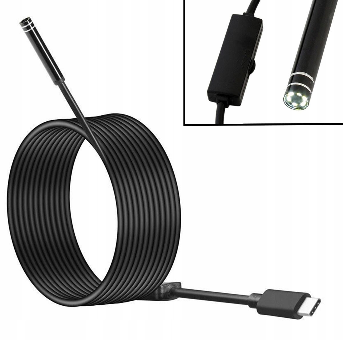 ENDOSKOP KAMERKA INSPEKCYJNA ANDROID OTG LED 5,5mm USB-C 5m MAGNES HAK Kod producenta AK252A
