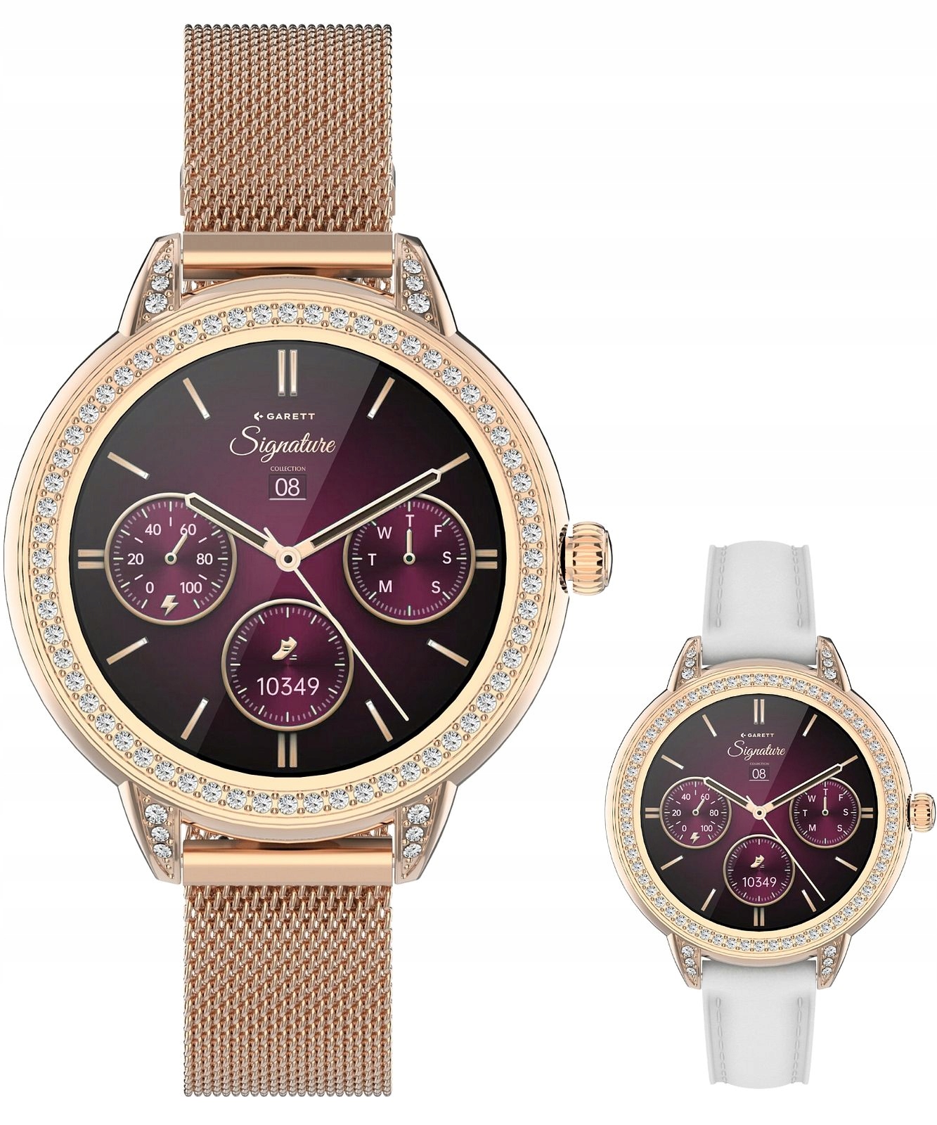 Chytré Hodinky Garett Signature Stella Rose Gold Mesh Set Garett -5904238485118