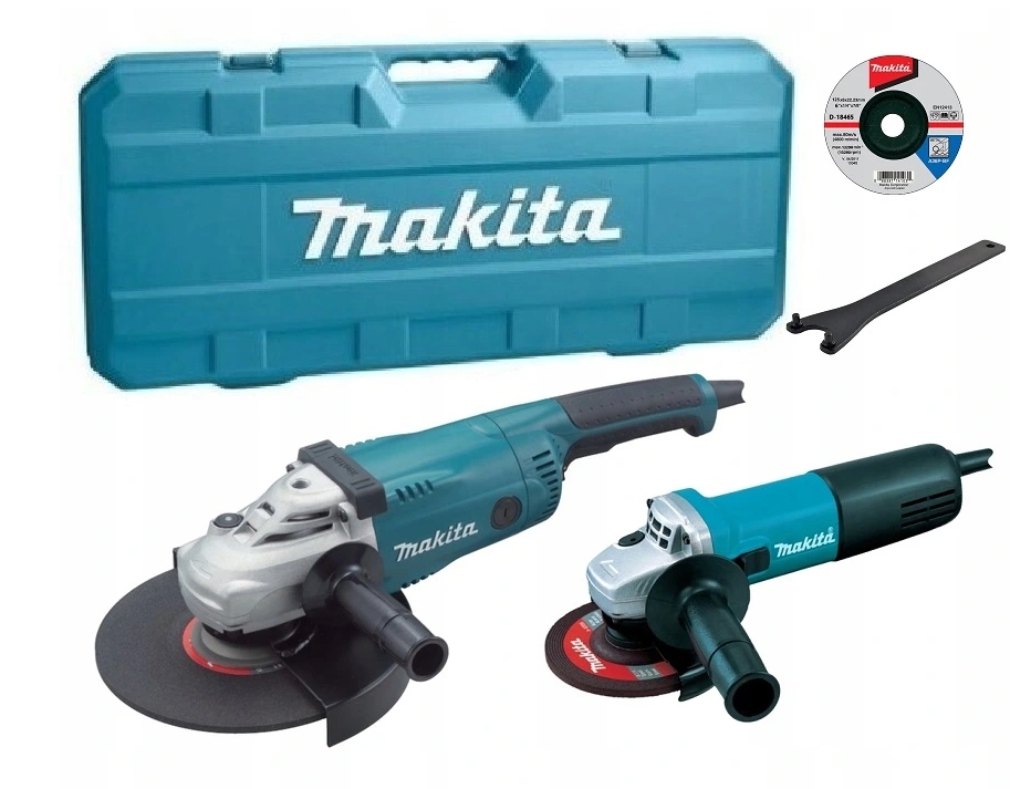 DK0053 Zestaw 2 Szlifierek Kątowych Combo W Walizce Makita GA9020 9558HNR