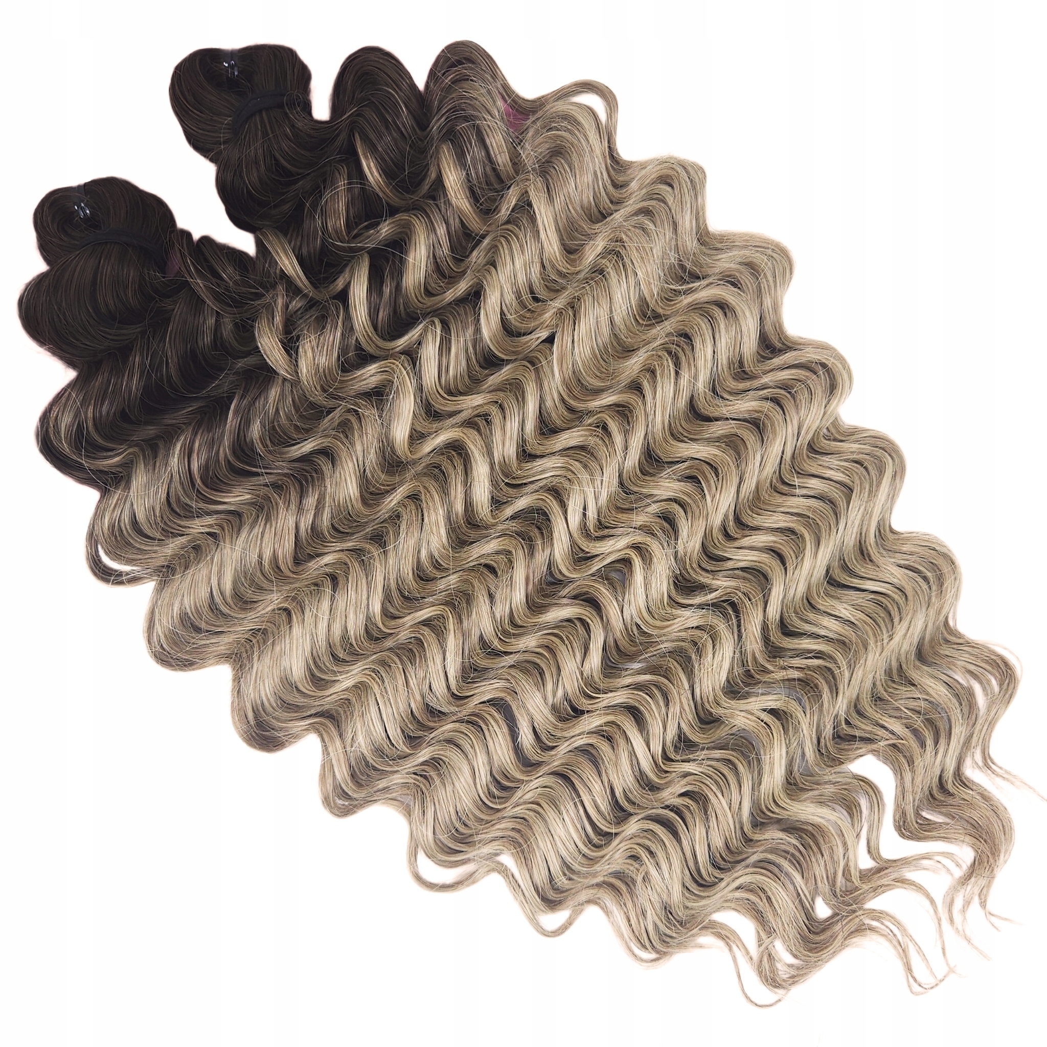 Włosy syntetyczne Afroloki Ultra Deep Wave Pro Blond Ombre Odrost 35cm 200g