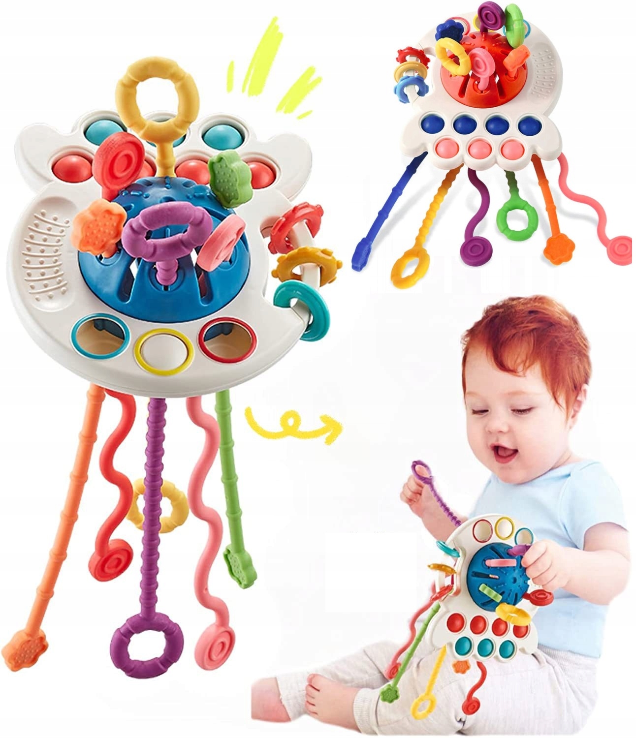 

Zabawka Sensoryczna Montessori Gryzak Niemowląt