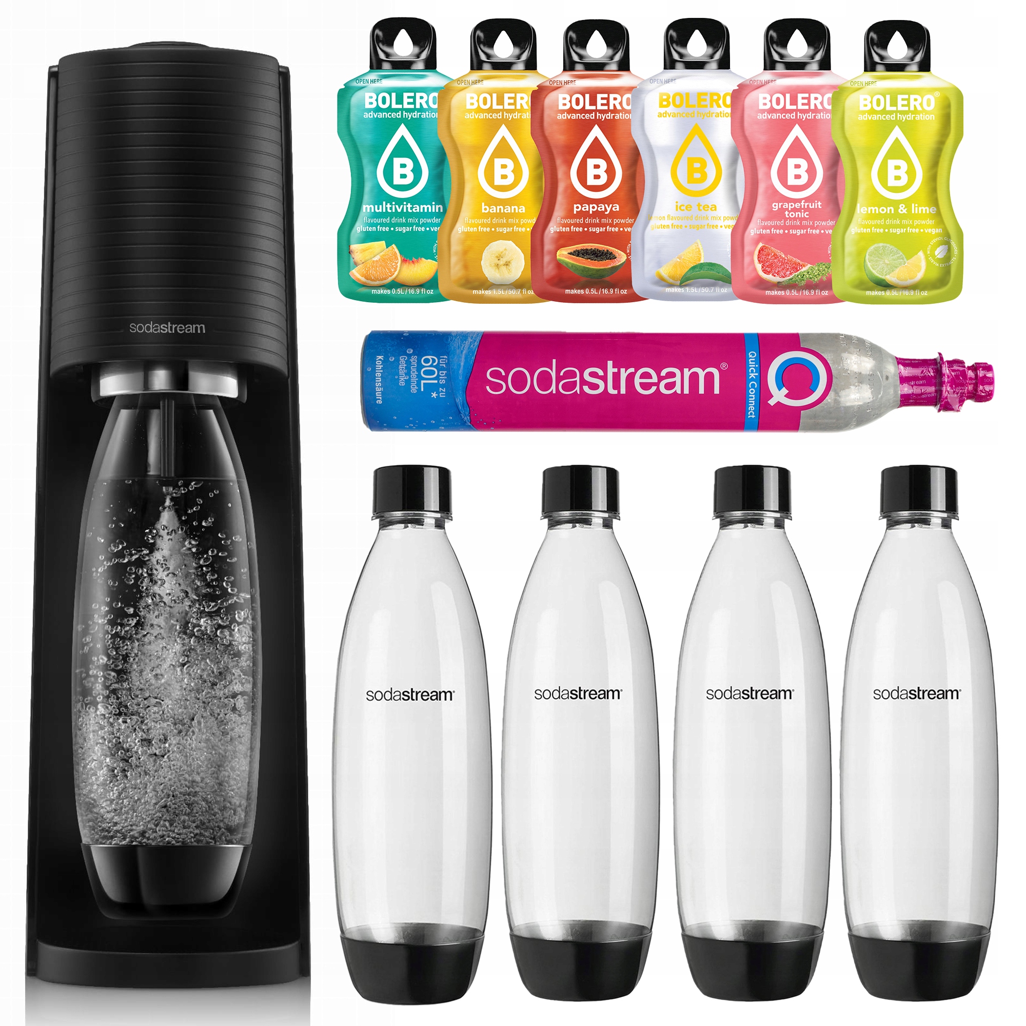 Sodastream Terra Saturátor na perlivú vodu Bombička 4 Fľaše Fuse 1l Bolero