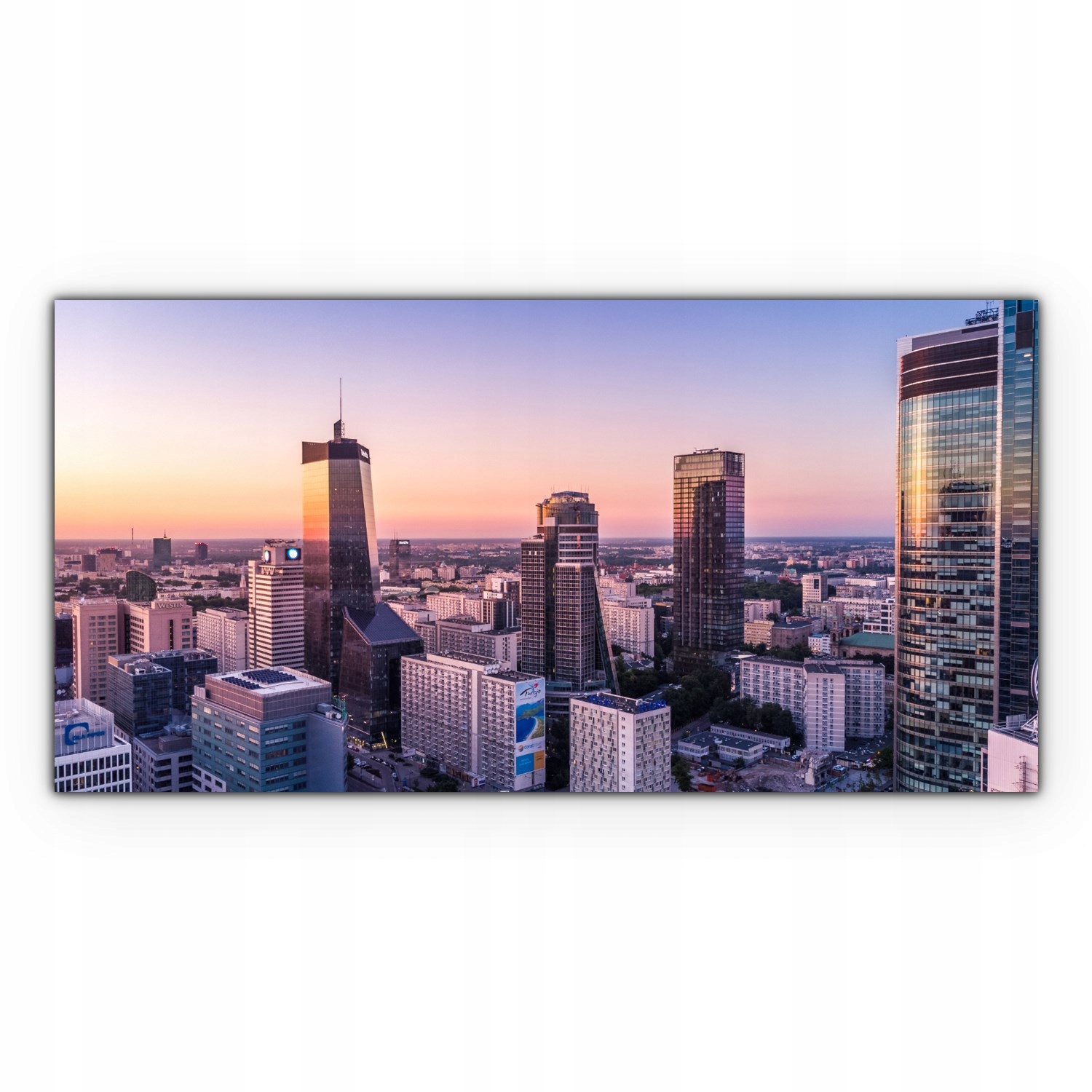 

Obraz Canvas dekoracja 140x70 Miasto Zachód Słońca