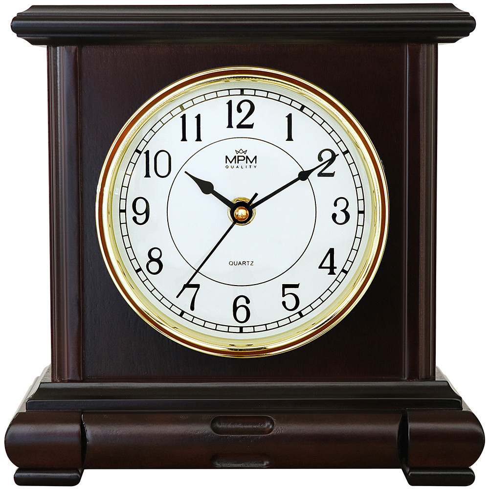Drevené Krbové Hodiny So Zásuvkou Mpm E03.3888.52.A 21,5 x 23 cm