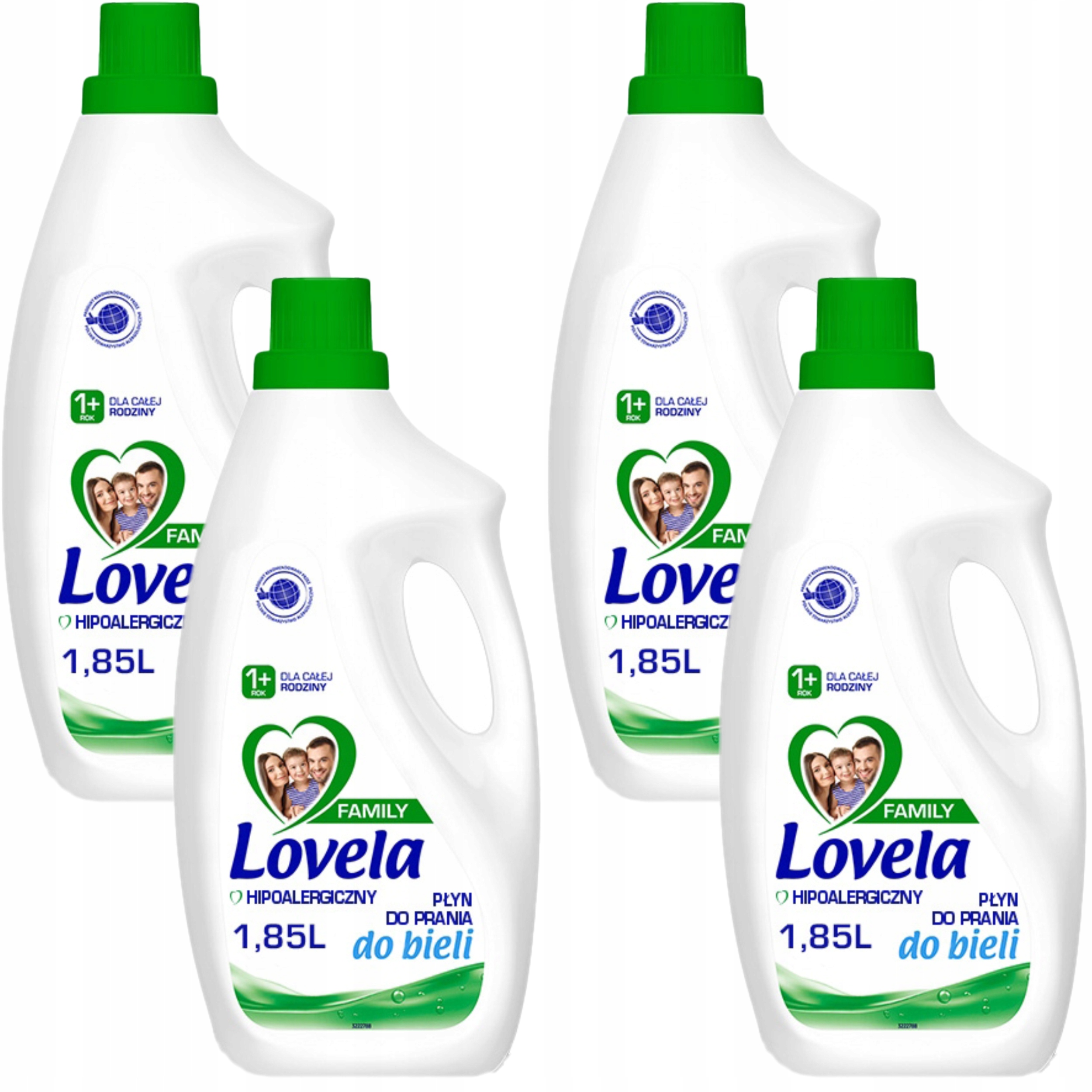 

Lovela Family Płyn Prania Koloru Białego 4 x 1,85L