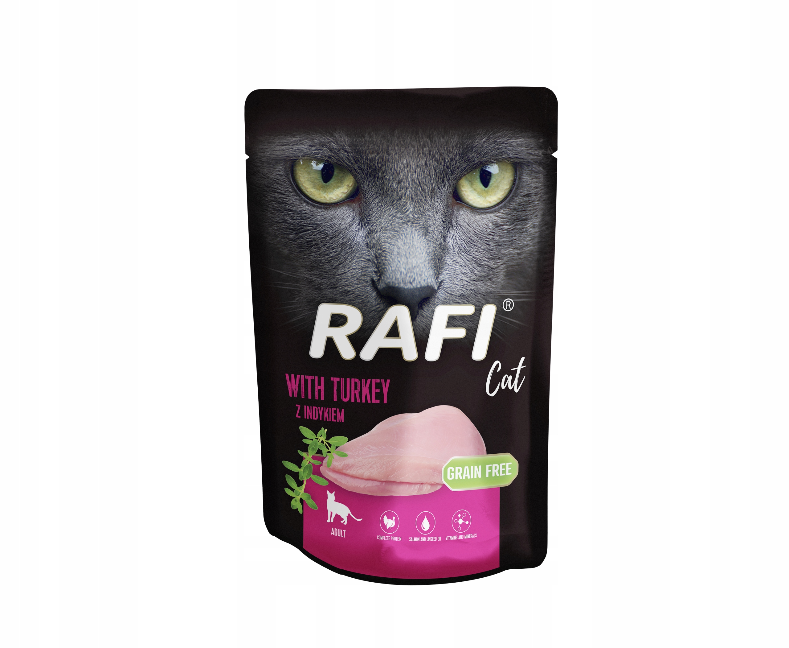 Levně 17X Rafi Cat Adult s krůtím masem 100 g