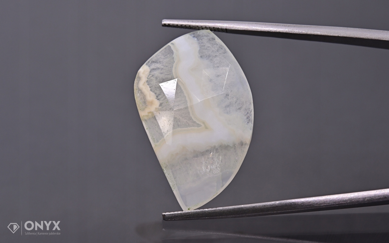 Agat Crazy Lace fazetovaná nepravidelná rozeta 27x