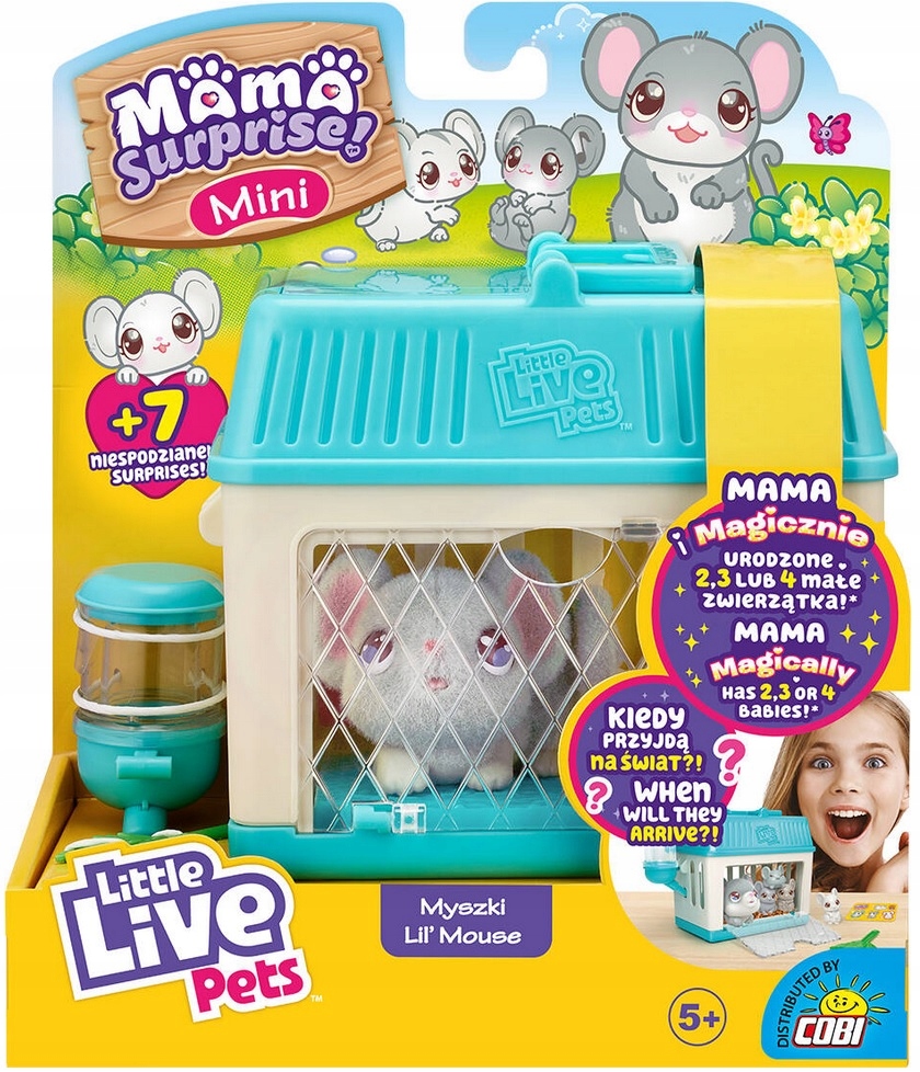 MAMA SUPRISE LITTLE LIVE PETS MINI MYSZKI 5109 Materiał plastik