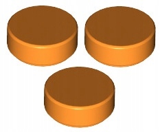 

Lego Płytka Płaska 1x1 Pomarańczowa (98138) 3szt