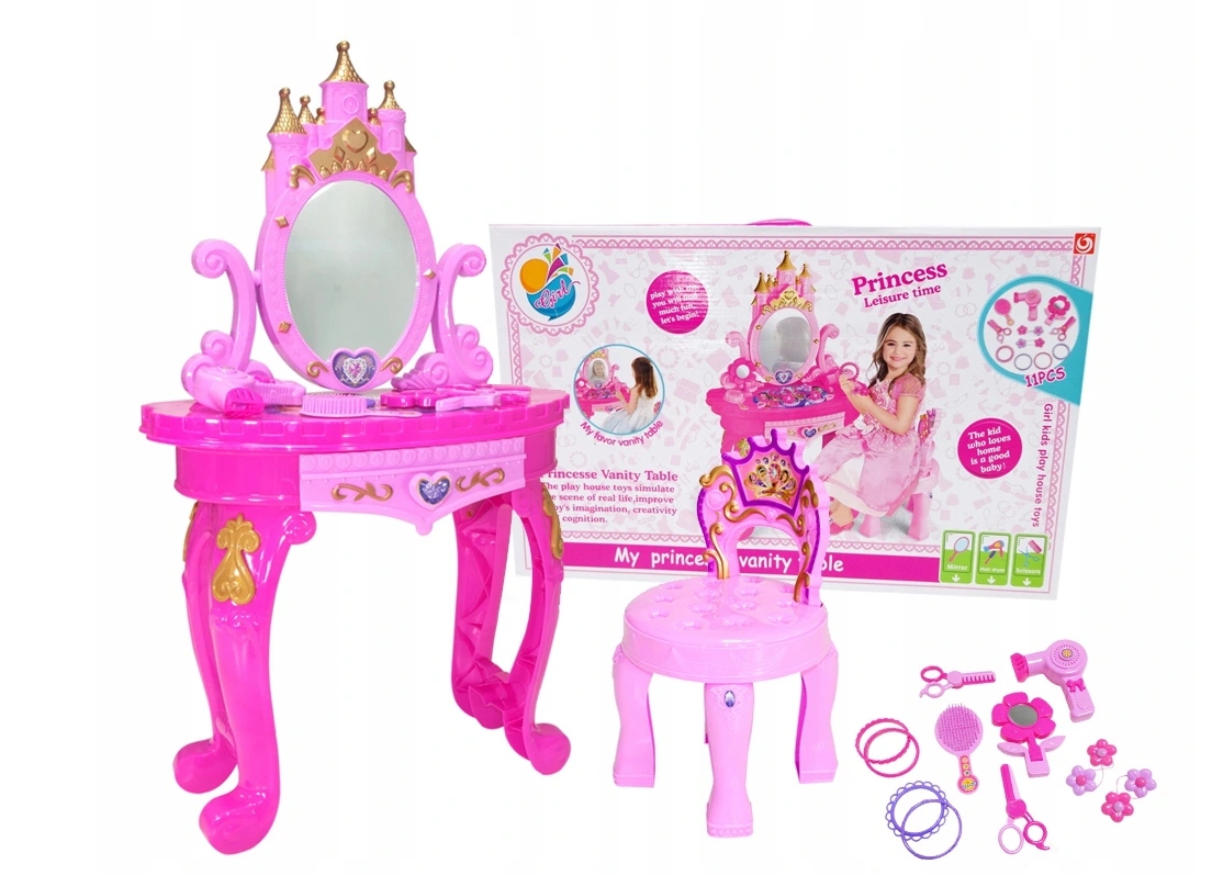 ТУАЛЕТНЫЙ СТОЛИК МАЛЕНЬКОЙ ПРИНЦЕССЫ КОМПЛЕКТ КРАСОТЫ AKCES