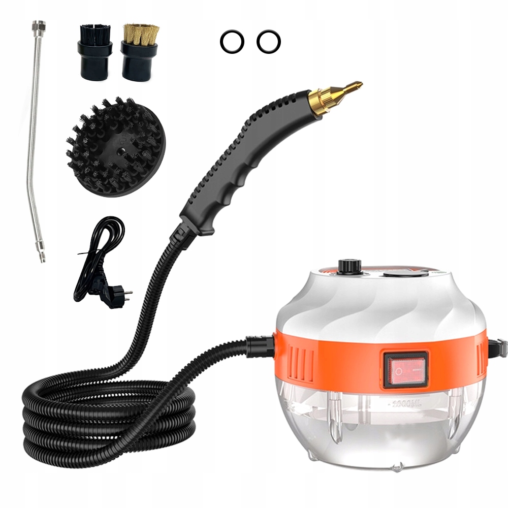 Parní Čistič 1500 W, 6 rychlostních stupňů, Tlak 3 Bar, Barva Oranžová