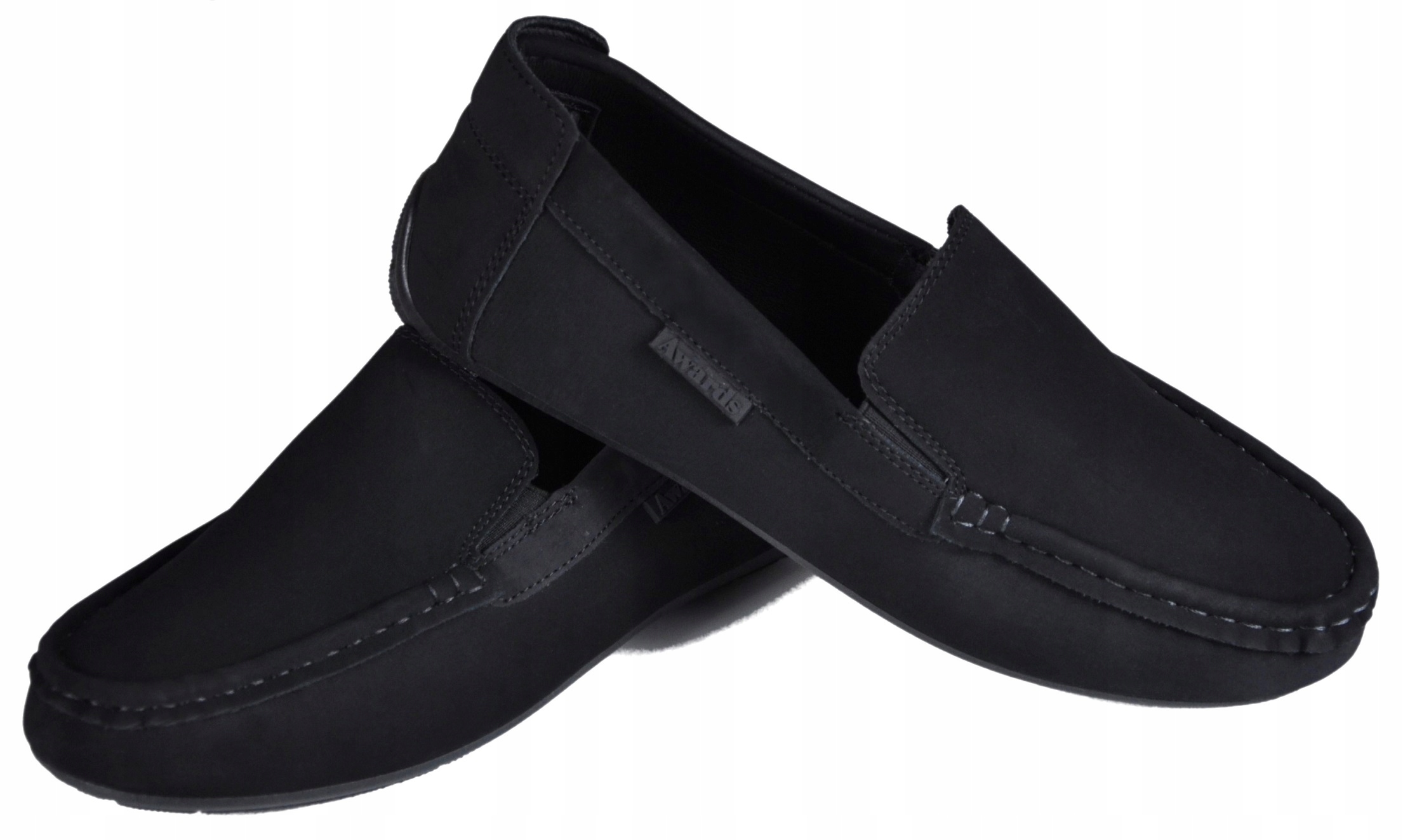 SANTO Mokasyny zgrabne wizytowe czarne eleganckie r 39 Kod producenta Czarne mokasyny