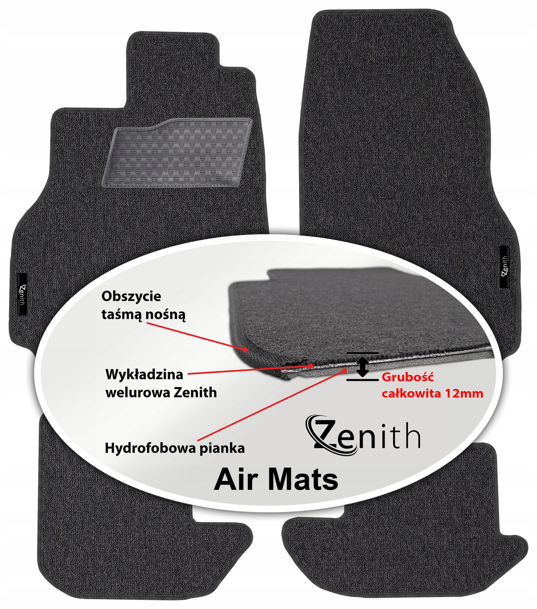 Nissan Gt-r Coupe 2007 Velúrové koberčeky do auta Zenith Air Mats