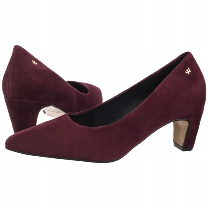 Dámské kožené lodičky Wojas Bordové 35172-66