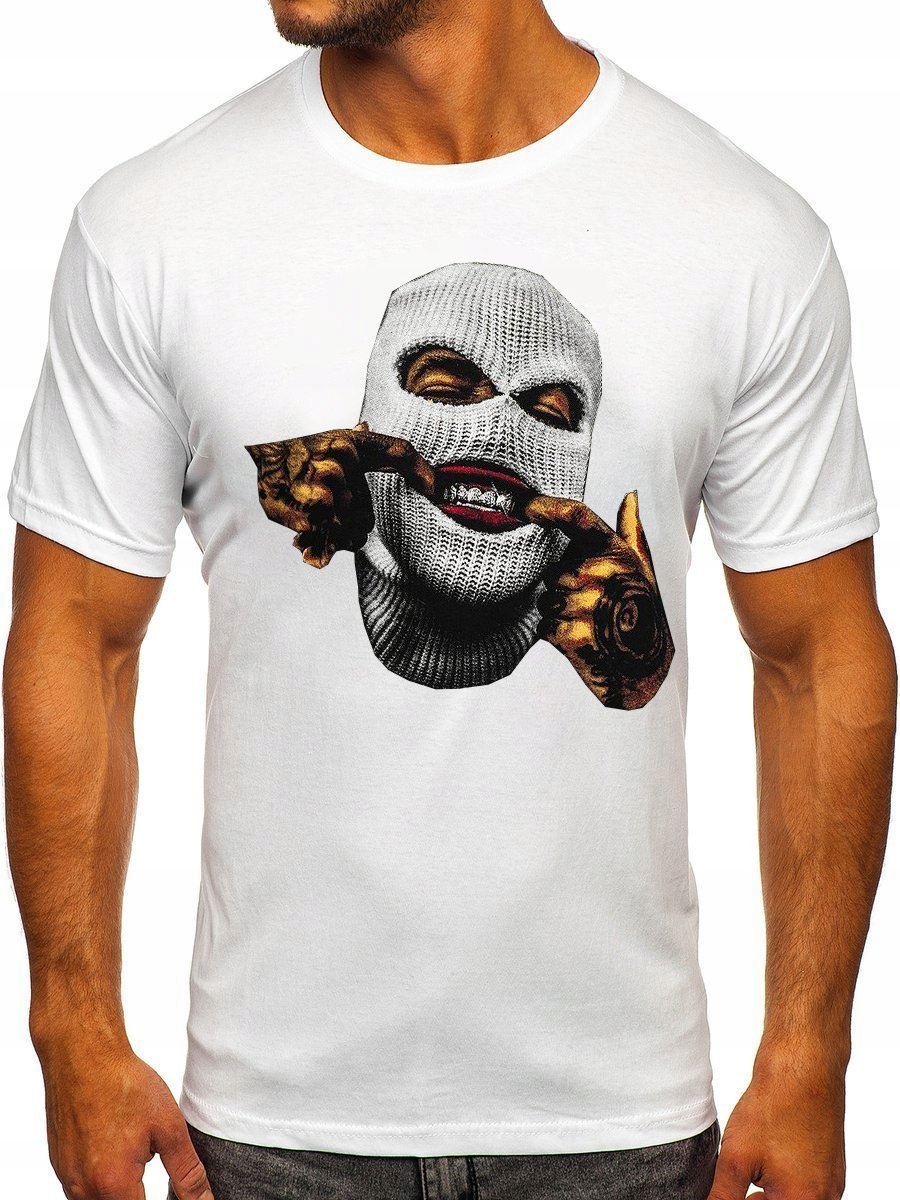 

T-shirt Męski Koszulka Biała 142172 Rozmiar_xl