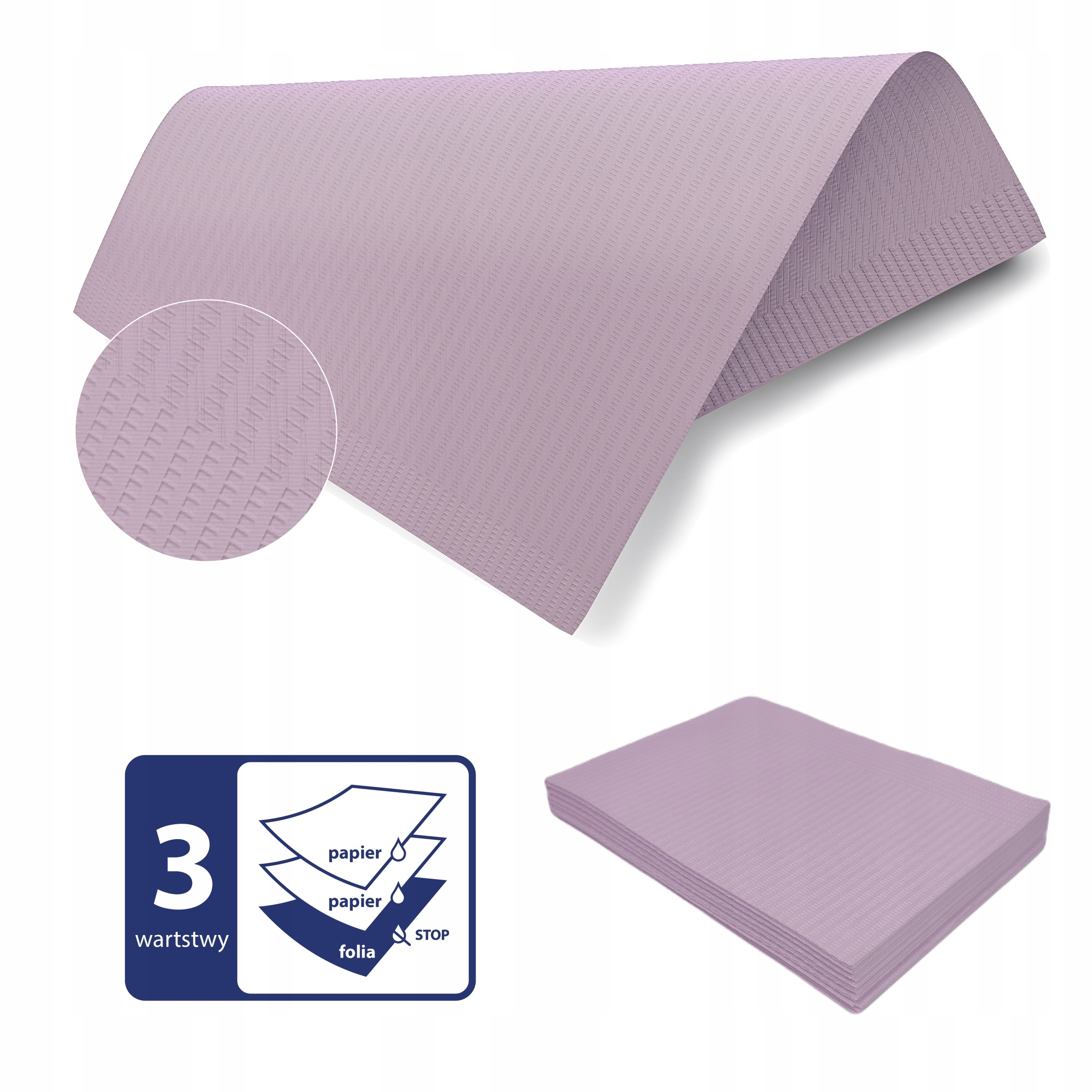 PODKŁAD PODFOLIOWANY / PODKŁAD HIGIENICZNY 5 SZT FIOLETOWE