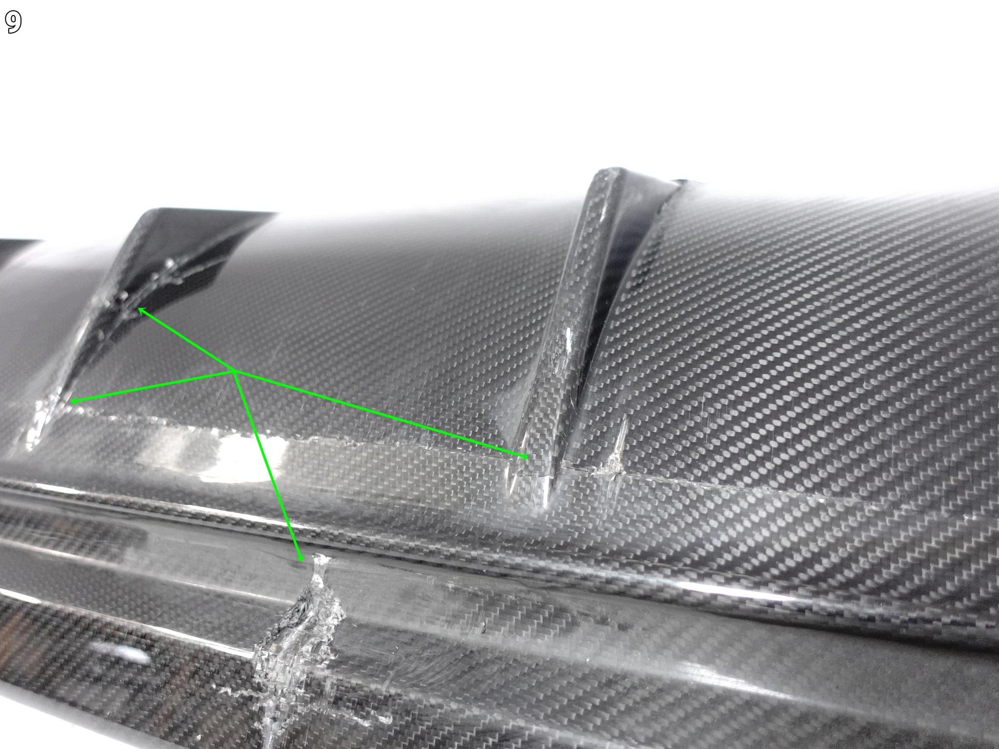 MASERATI GRECALE TROFEO M182 22- SPOILER diffuser CARBON W bumper rear part original