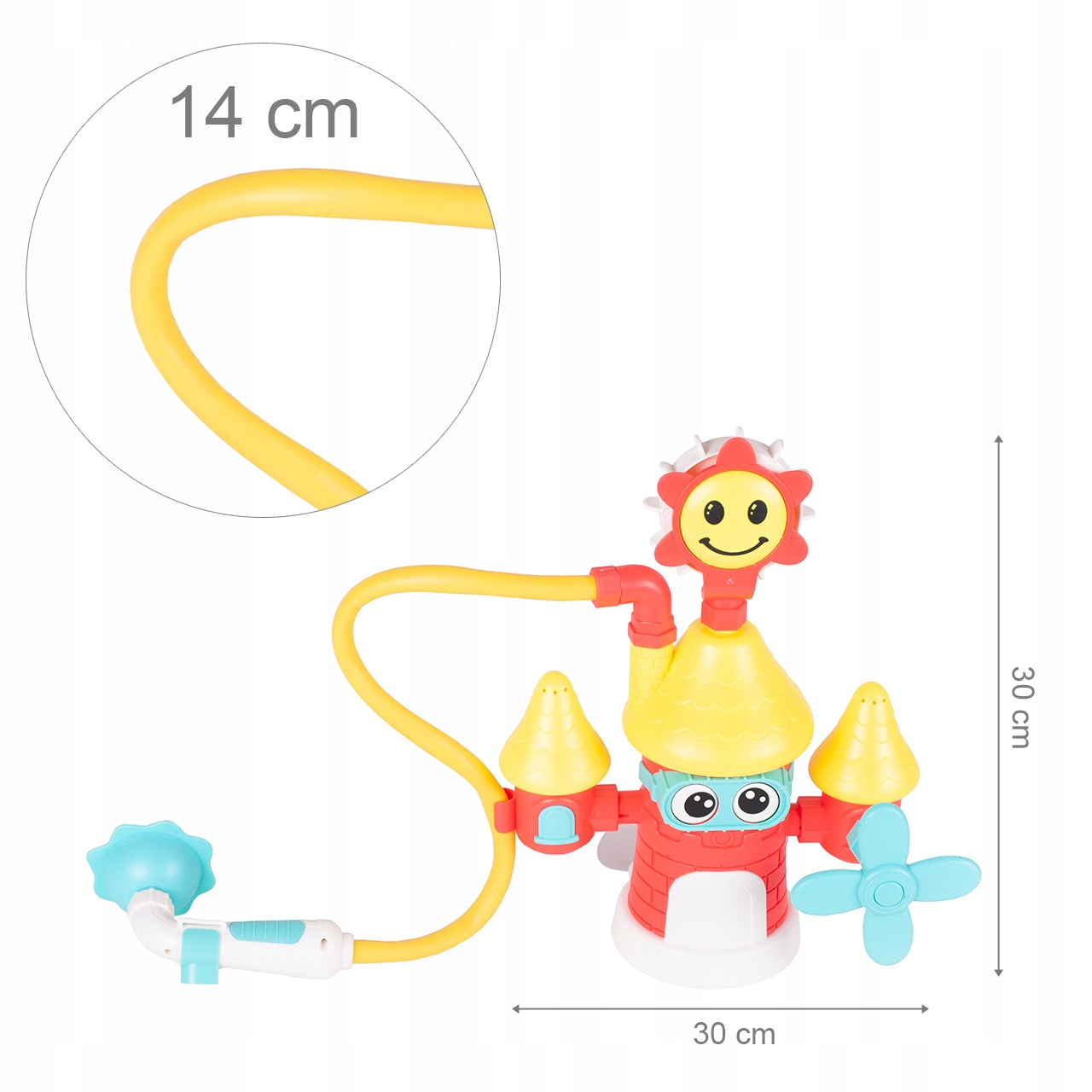 ZABAWKA DO KĄPIELI WIATRAK Z PRYSZNICEM ZAMEK BO Bohater brak