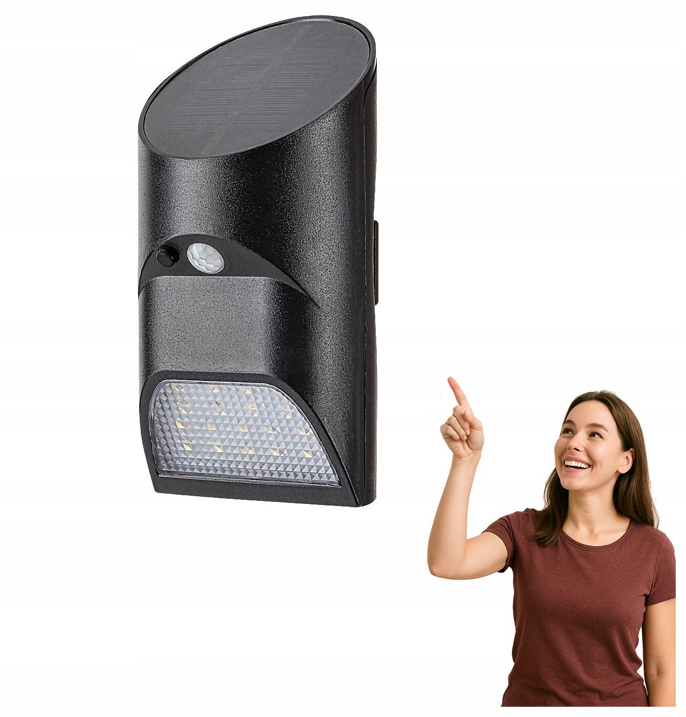 Solární Led nástěnná lampa 3,6 W se senzorem Sepik 77013 Rabalux