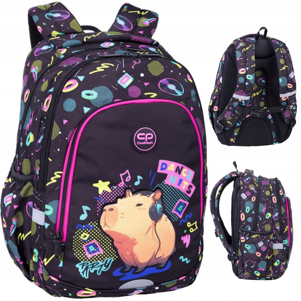 Plecak szkolny Prime Pro Capybara Kapibara Music dla dziewczynki Coolpack