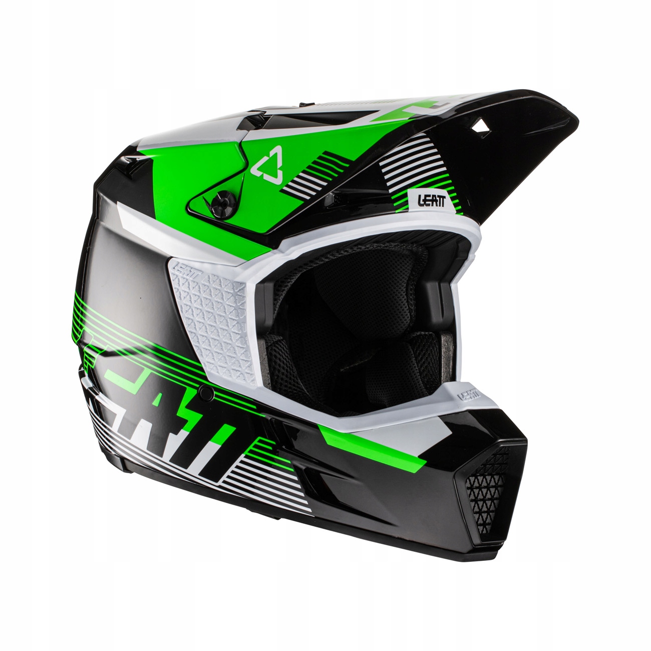 Leatt Prilba Moto 3.5 V22 Helmet Black Čierna/zelená Veľkosť XL (61-62 cm)