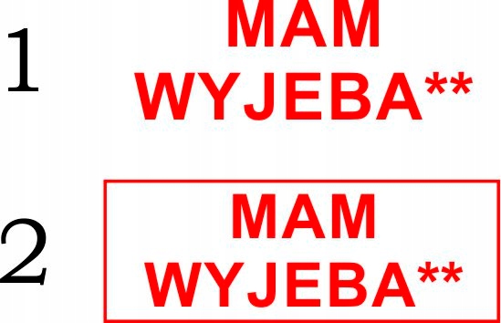 Pieczątka MAM WYJEBA** prezent urodziny Marka Trodat