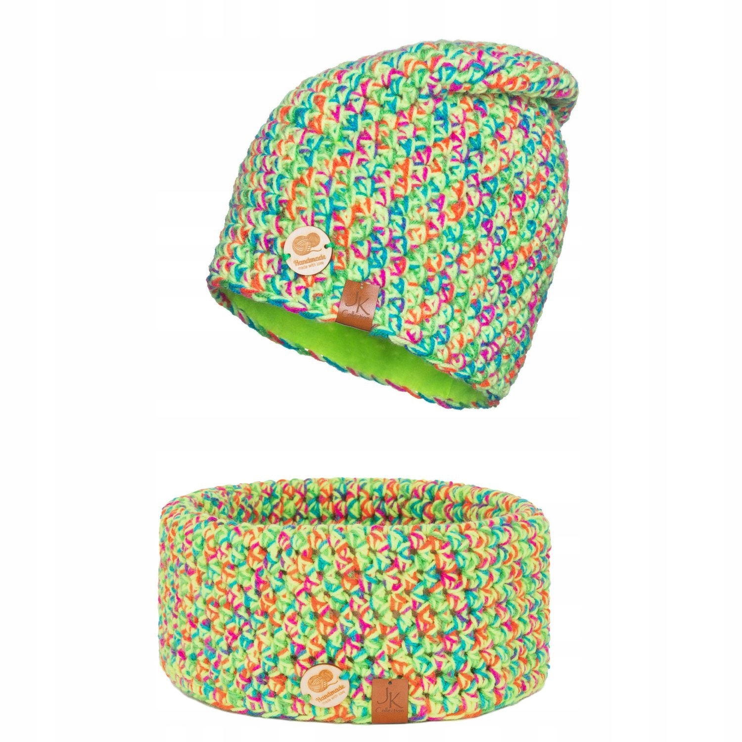 

Polski Komplet czapka komin szalik tuba Handmade