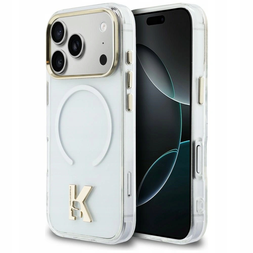 Pouzdro Karl Lagerfeld IML K Head Logo MagSafe pro iPhone 17 Pro průhledné