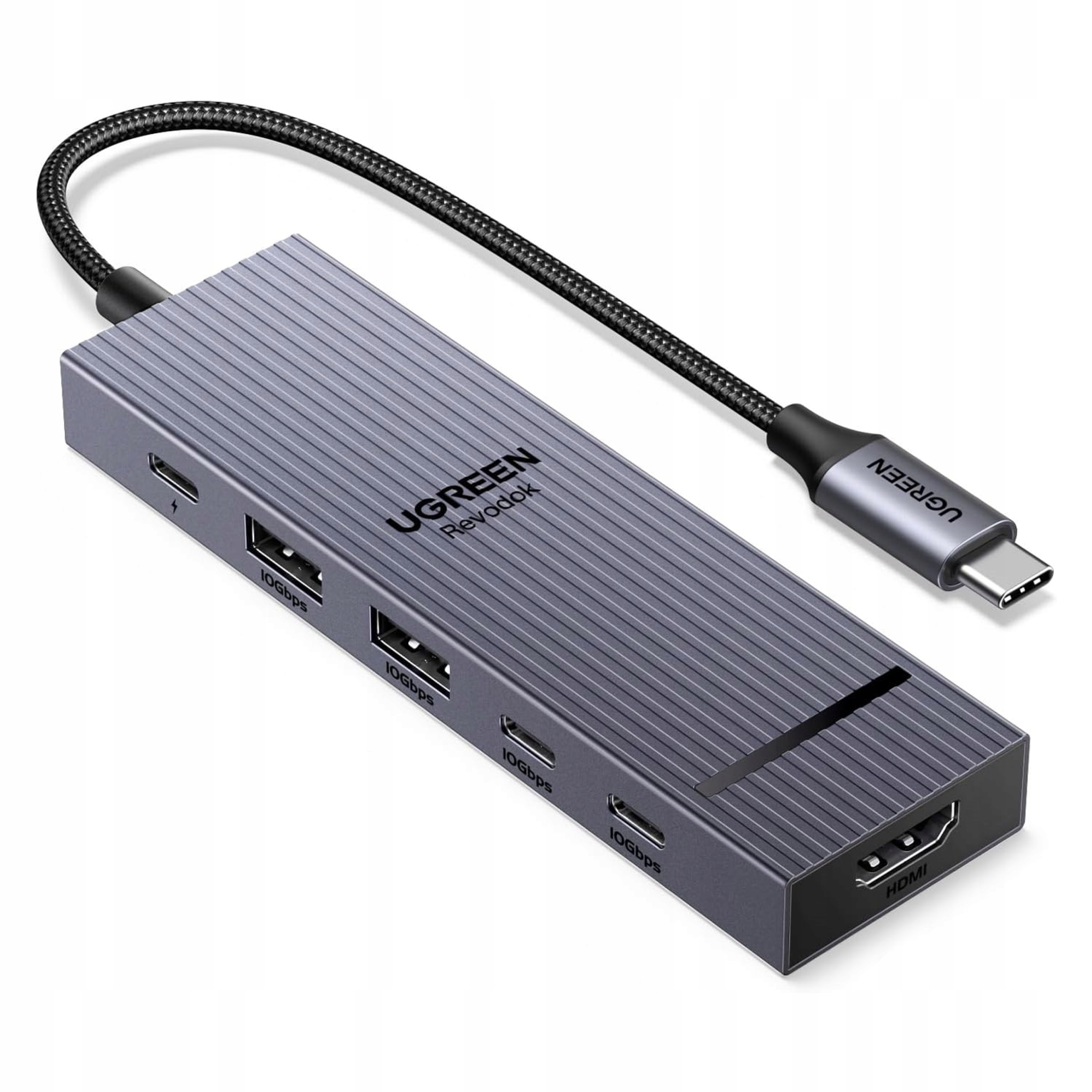 Ugreen Revodok Pro 10 Gbps 6v1 6in1 Hub 6 portů multiport 4K 60Hz