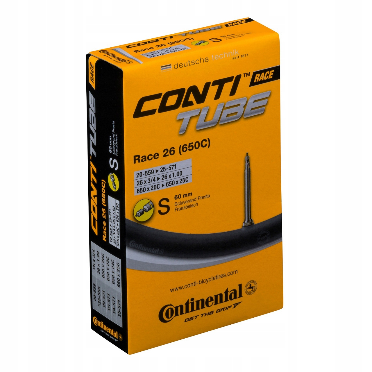 

Dętka Continental Race 26 650x20-25C presta 60