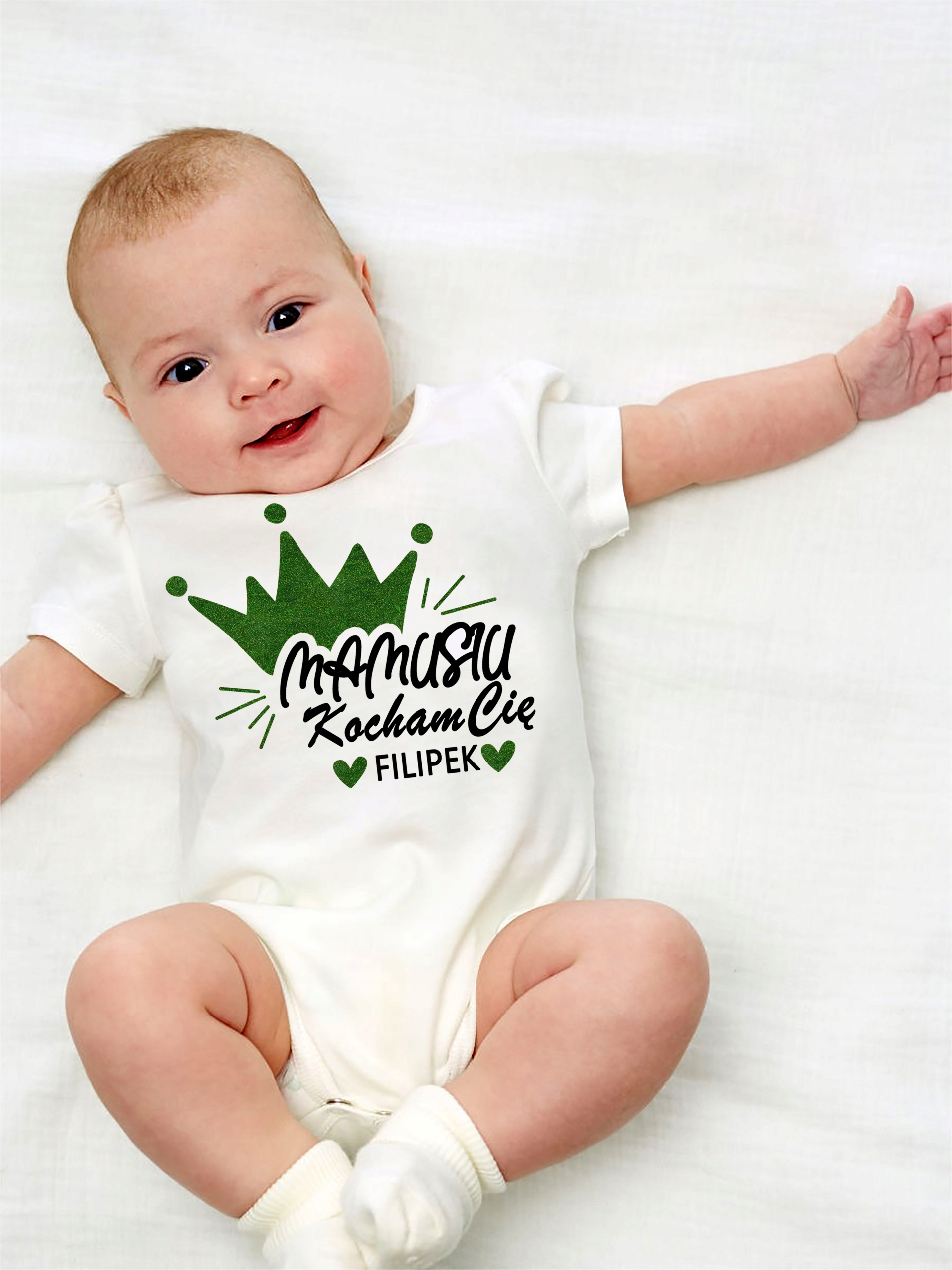 Body kr rękaw DZIEŃ MAMY KOCHAM CIĘ MAMUSIU r. 80 Marka Inna marka