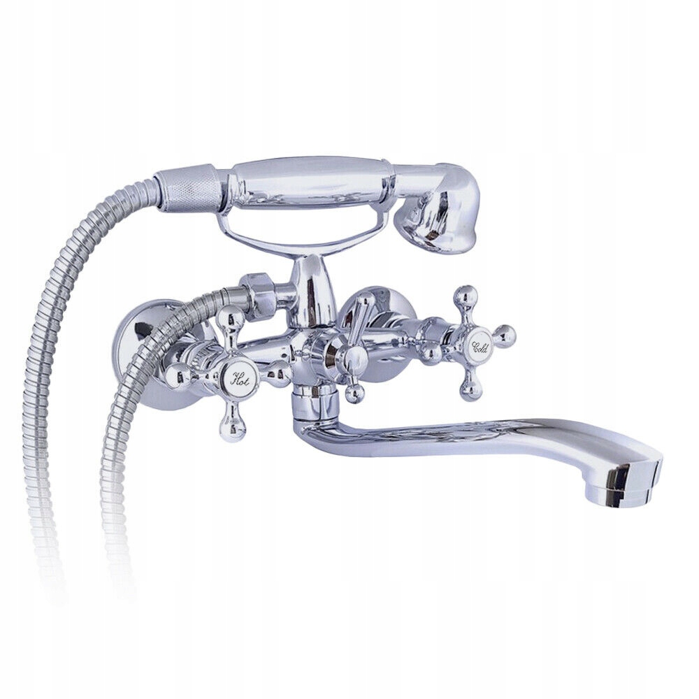 RETRO BATERIA WANNOWA Z RUCHOMĄ WYLEWKĄ ZESTAW Linia Focus