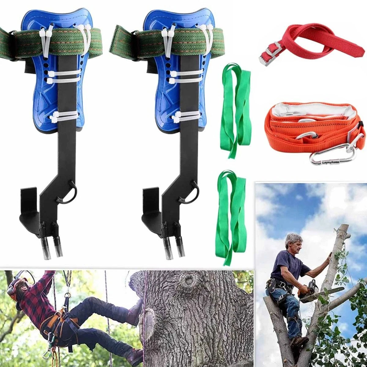 Kolce Do Wspinaczki Na Drzewo Sprzęt Buty Drzewowłazy Uprząż+lina Ochronna