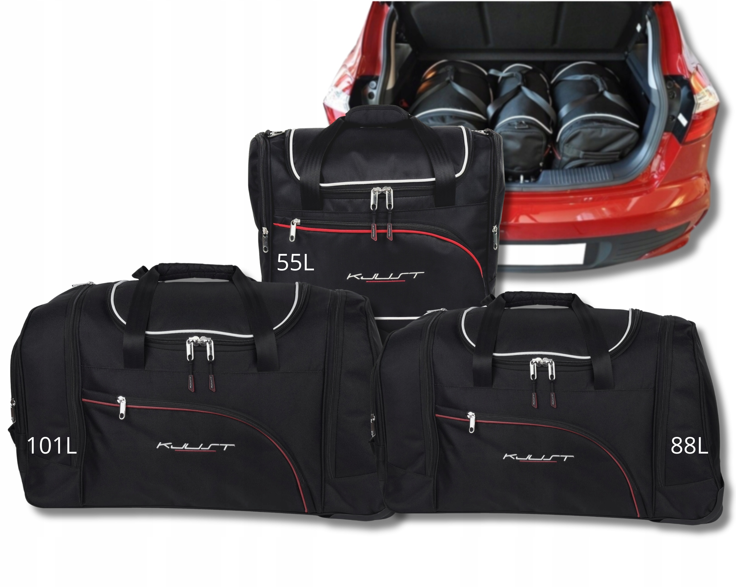 Cestovná Taška Do Kufra Kia Rio Hatchback 2011-2016 3 ks
