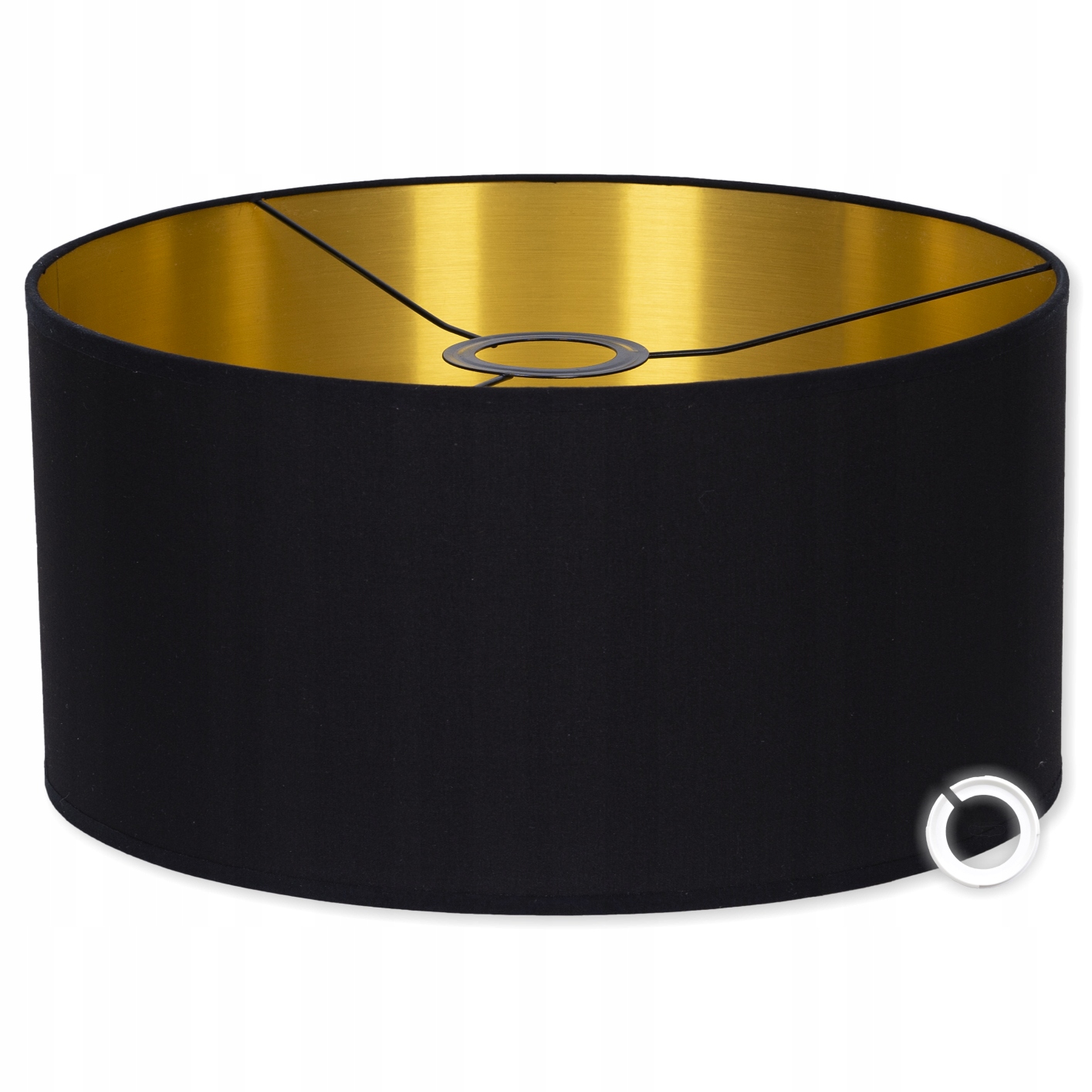 Stínidlo stínidlo na lampu Černé Zlaté 35 cm