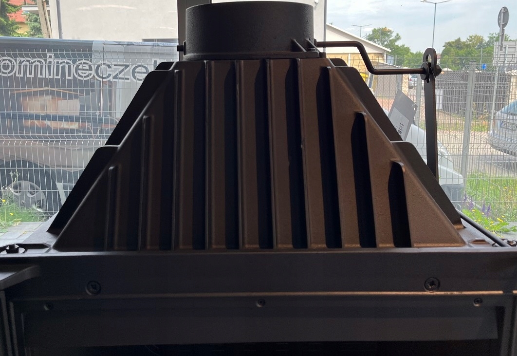 WKŁAD KOMINKOWY KRATKI kominek ZUZIA żeliwny fi 200 ekoprojekt Głębokość 442 mm