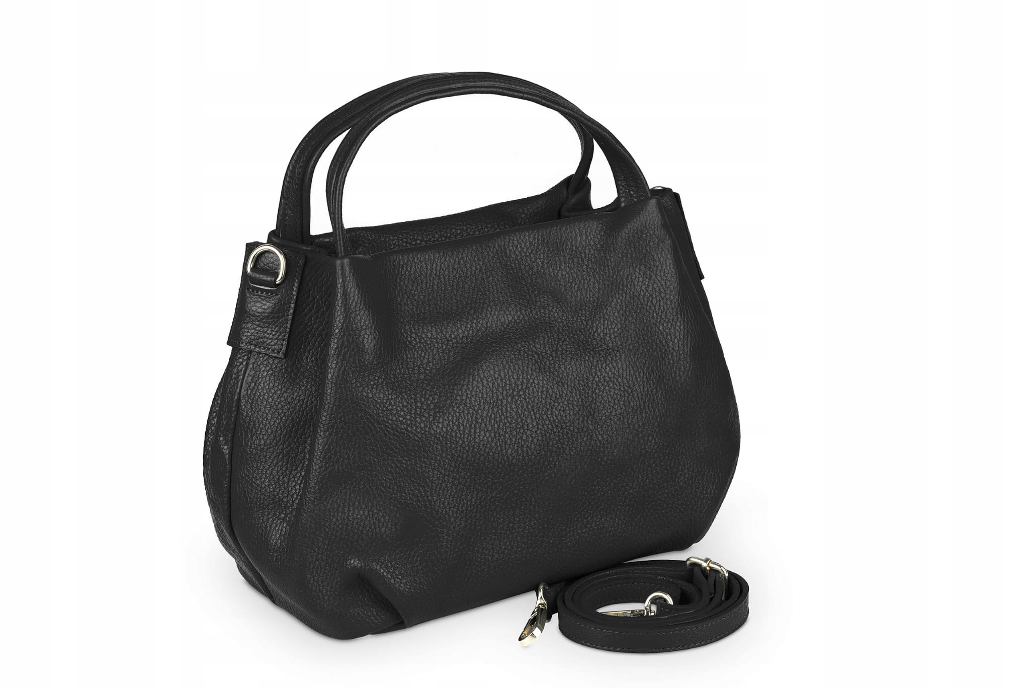 Kožená kabelka Vera Pelle Bolsa Černá