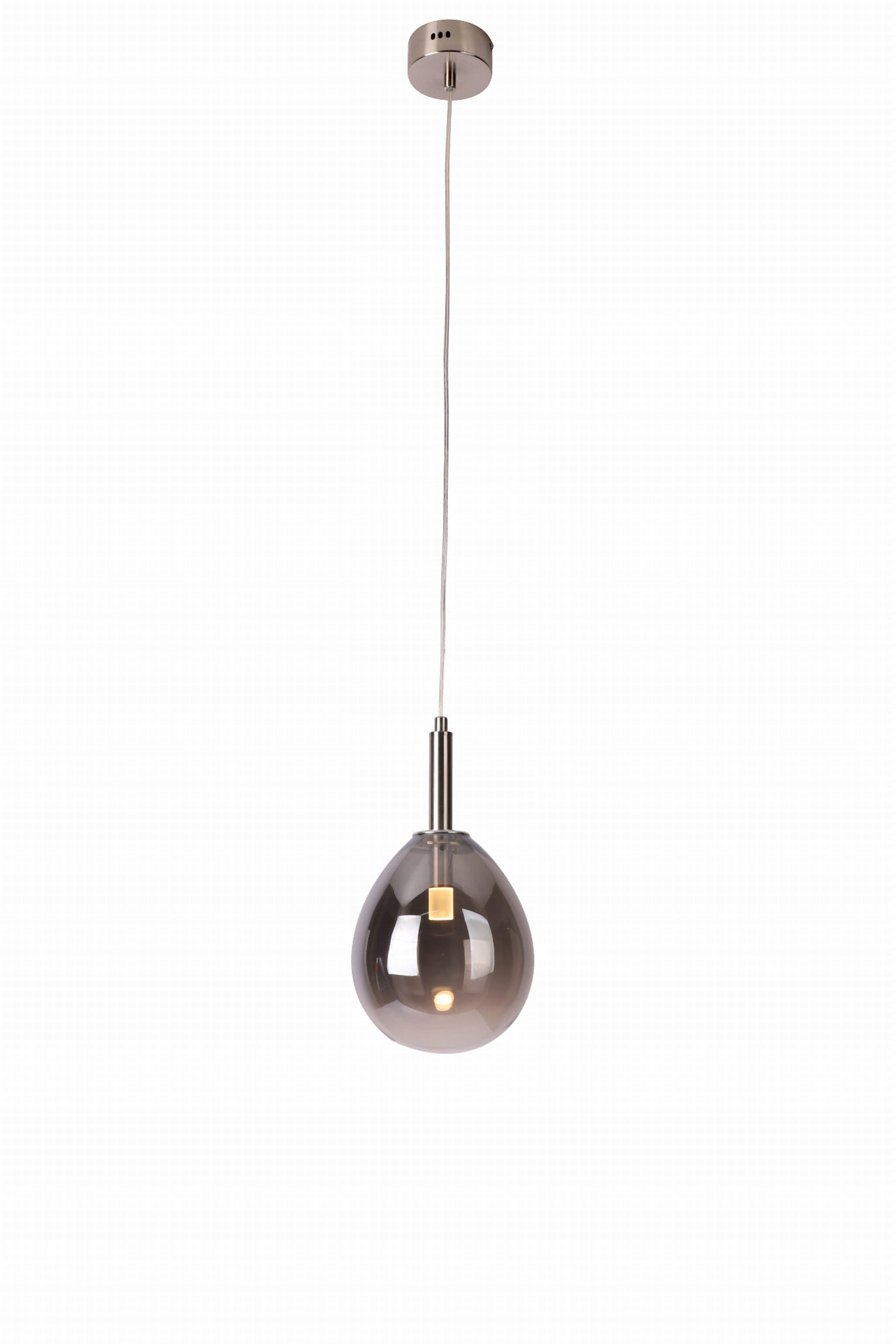 Závěsná lampa lustr kouřová koule bronzová Candellux