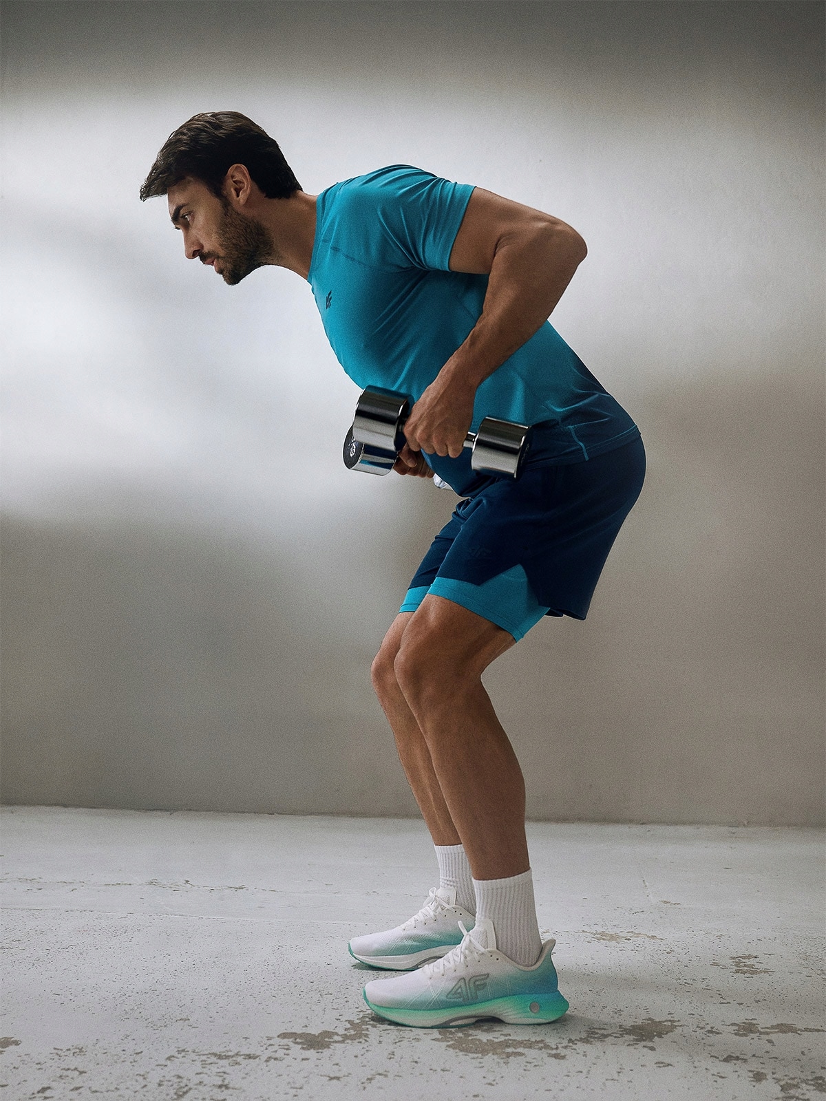 4F Kraťasy Tyrkysové Velikost S 2V1 Rychleschnoucí M