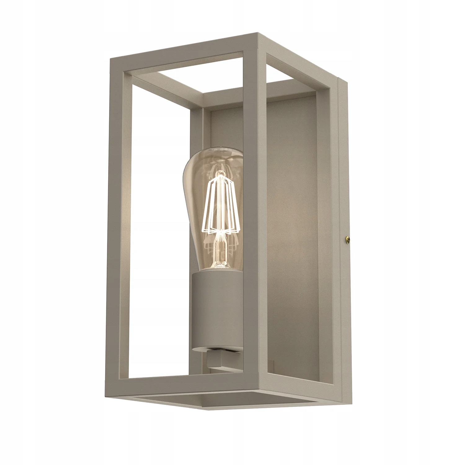 Industriálna nástenná lampa krémová obdĺžniková do obývacej izby spálne Luminex