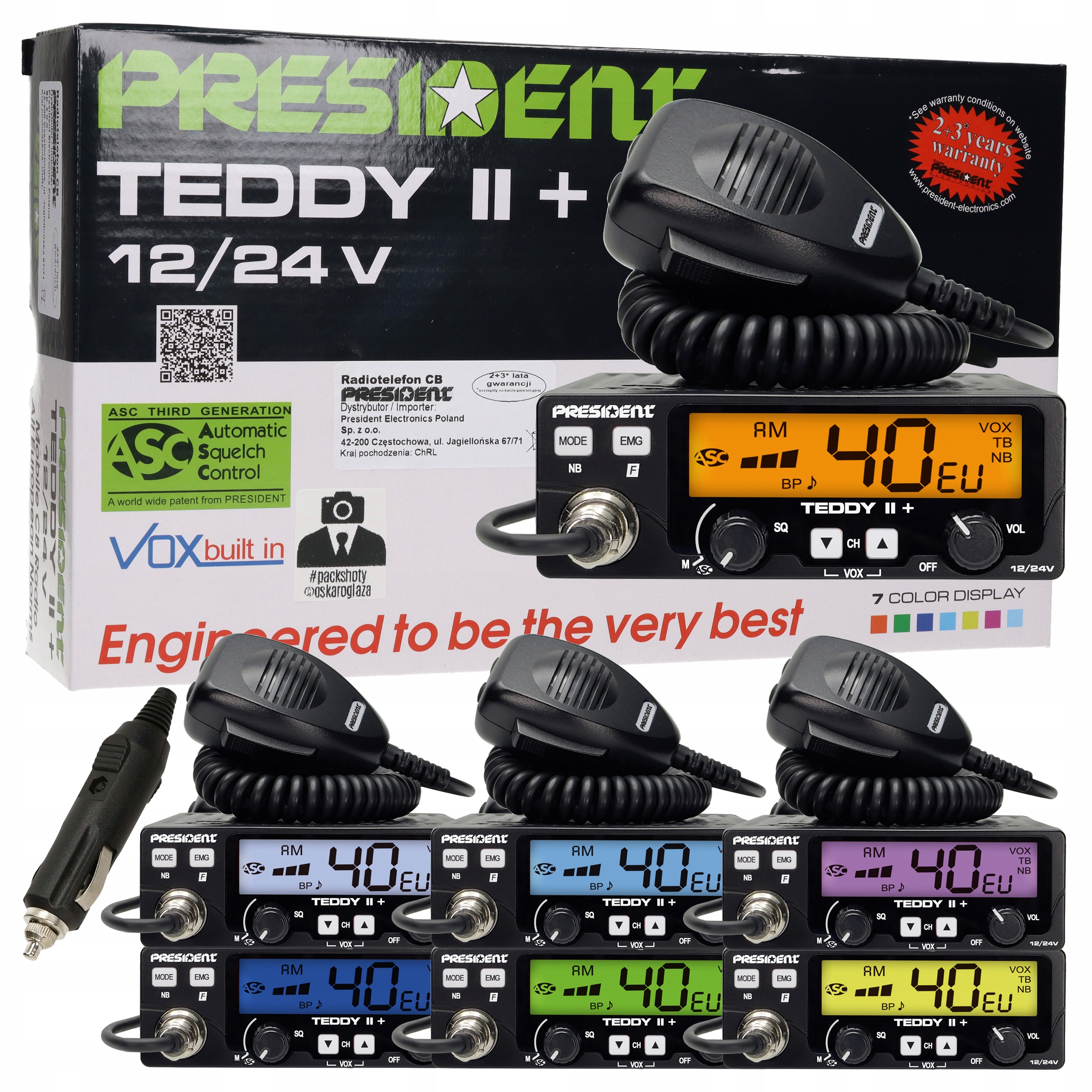Cb Radio President Teddy II 2 Plus 12V 24V X6Y