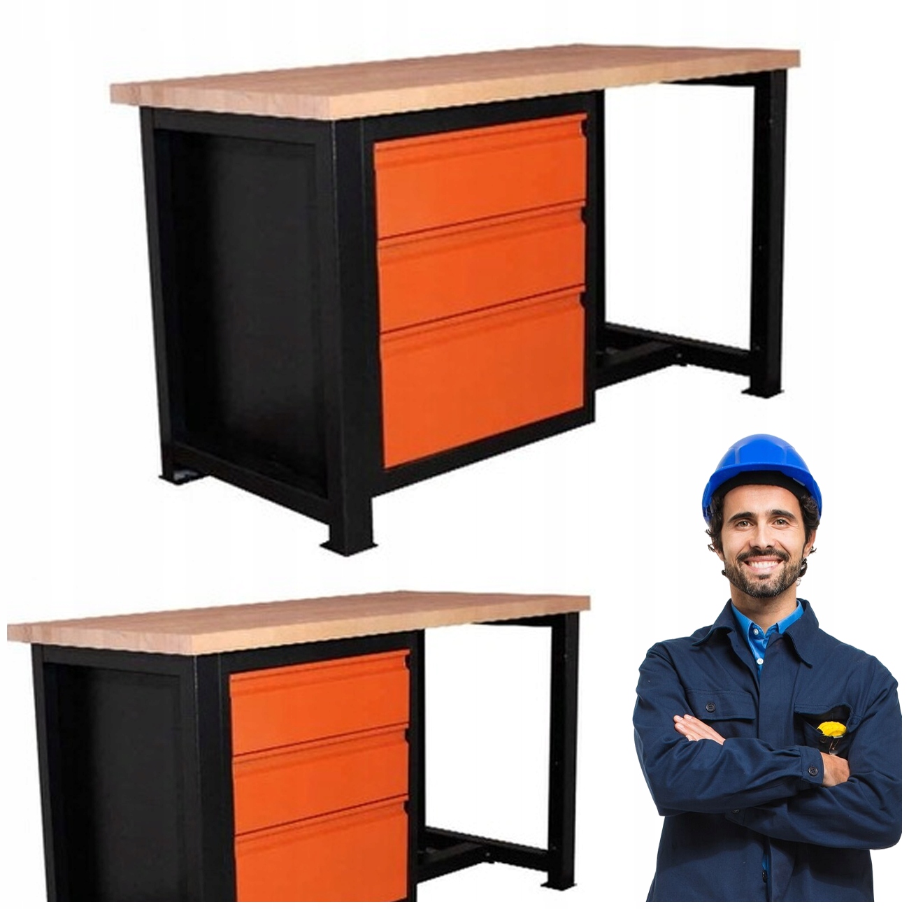 Průmyslový Pracovní Stůl, Silný, Garážový, 145X68X83 CM P-1411